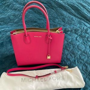 Magenta Michael Kors Tote Bag